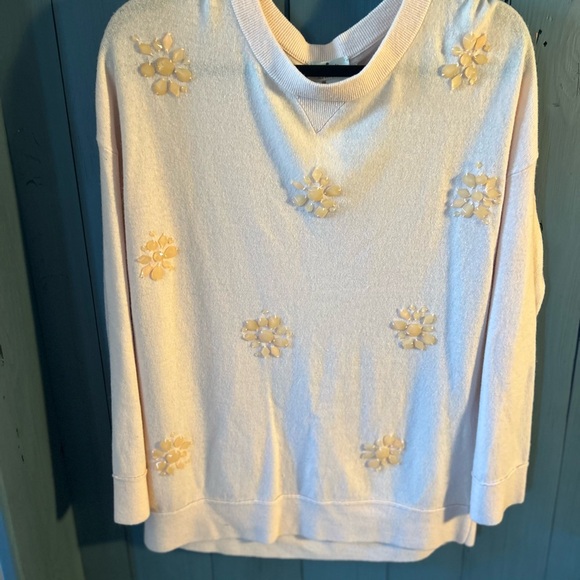 NWT Kate Spade Live Colorfully Women’s Size S, Light Pink Sweater- Snowflake - Picture 1 of 10